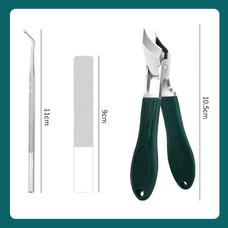 Anti-Splash Slant Edge Nail Clipper 3-Piece Set