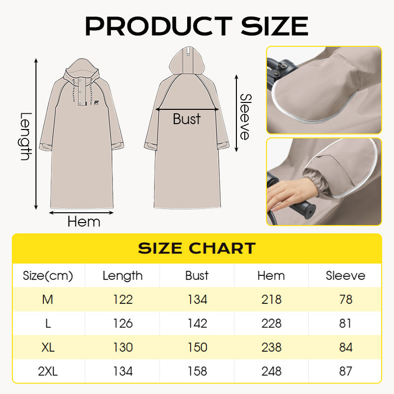 🌧️Unisex Hooded Oversized Electric Bike Rain Poncho