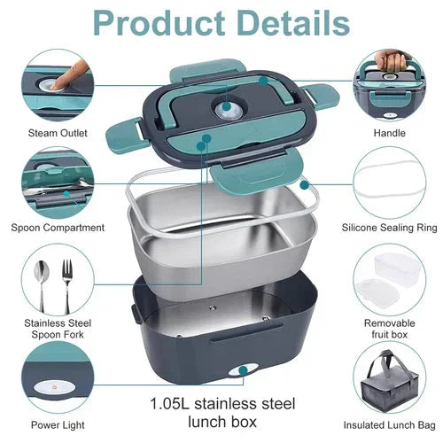 🎁NEW YEAR 2026 HOT SALE - Limited time 53% OFF🔥2-in-1 Portable Dual Voltage Electric 7-Piece Set Lunch Box