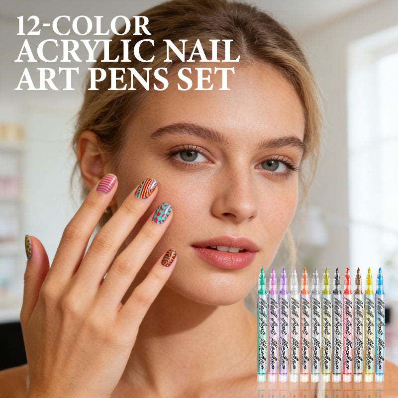 💫✨Unleash Your Creativity with 12 Fine-Tip Nail Art Pens | Create salon-quality, water-based designs effortlessly. DIY like a pro!