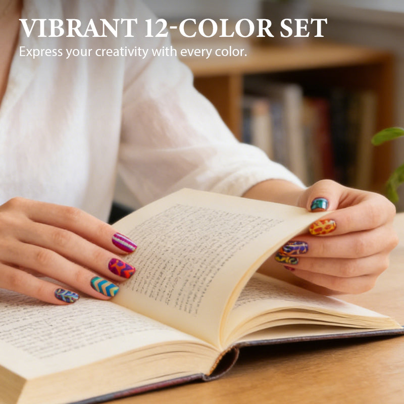 💫✨Unleash Your Creativity with 12 Fine-Tip Nail Art Pens | Create salon-quality, water-based designs effortlessly. DIY like a pro!