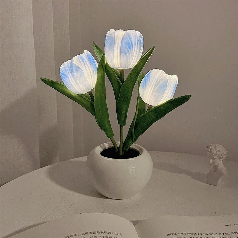 🔥LED Tulip Night Light Flower Table Lamp🌷