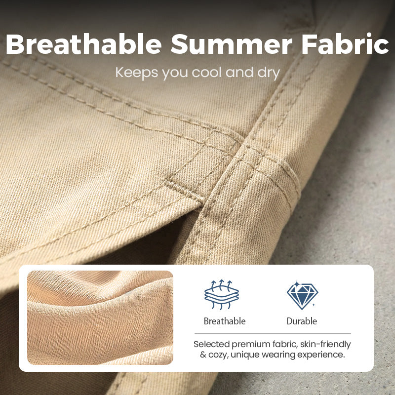 💖🩳 Men's Casual Cargo Shorts with Drawstring Waist – Multi-Pocket, Lightweight & Breathable 👖✨