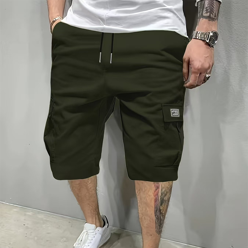 💖🩳 Men's Casual Cargo Shorts with Drawstring Waist – Multi-Pocket, Lightweight & Breathable 👖✨