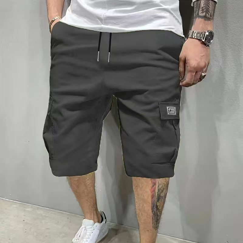 💖🩳 Men's Casual Cargo Shorts with Drawstring Waist – Multi-Pocket, Lightweight & Breathable 👖✨