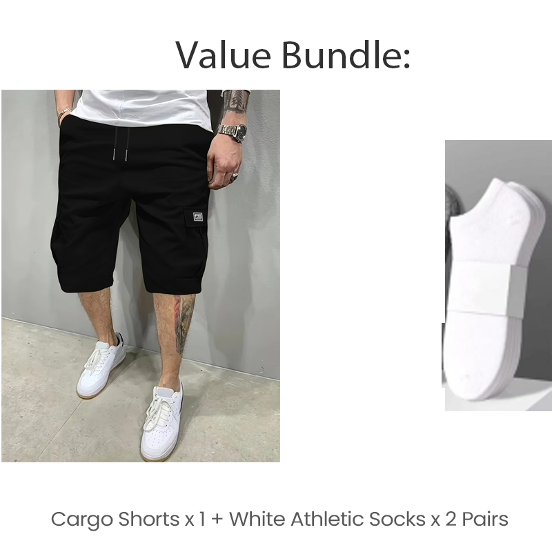 💖🩳 Men's Casual Cargo Shorts with Drawstring Waist – Multi-Pocket, Lightweight & Breathable 👖✨