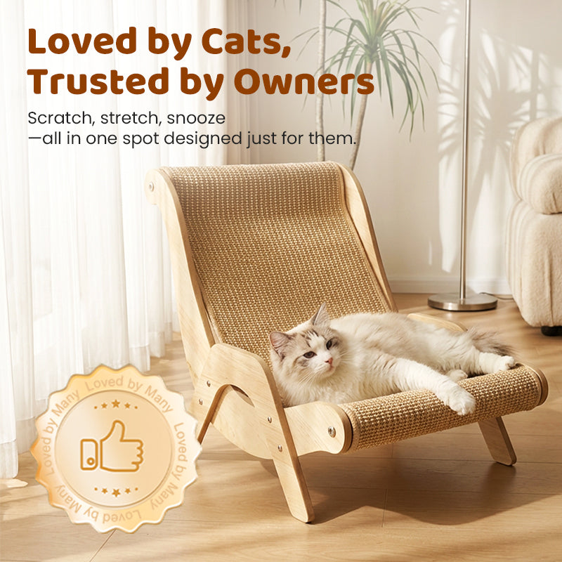 🐱2-in-1 Sisal Cat Scratching Lounger – Scratching & Lounging, Durable Sisal & Space-Saving