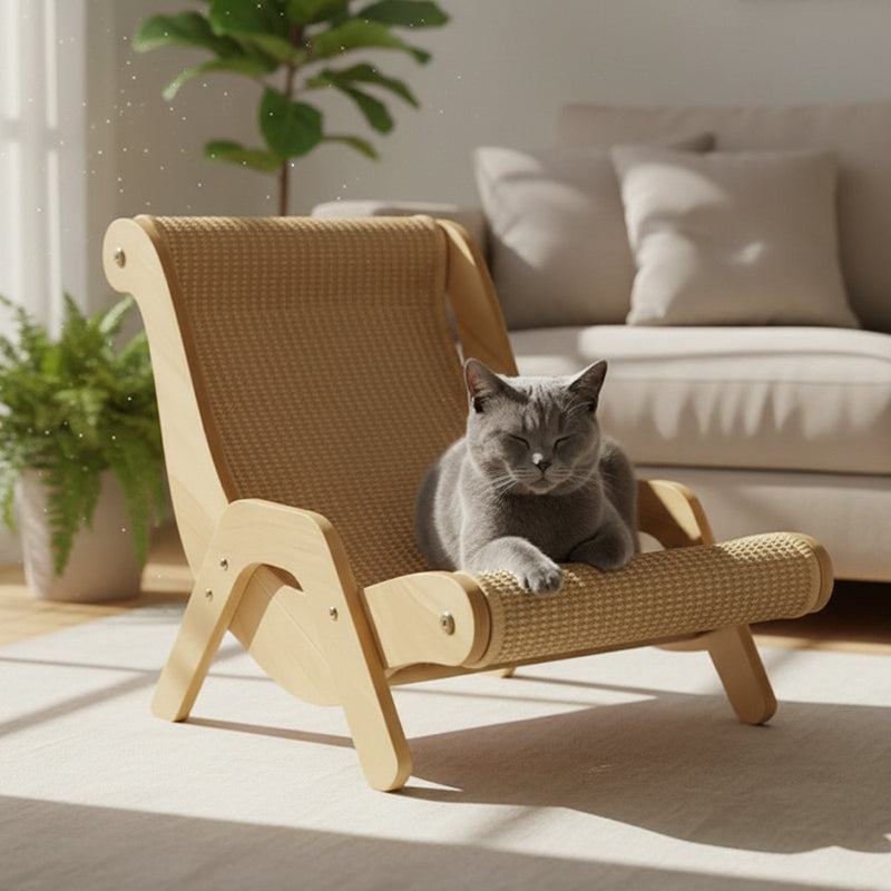 🐱2-in-1 Sisal Cat Scratching Lounger – Scratching & Lounging, Durable Sisal & Space-Saving