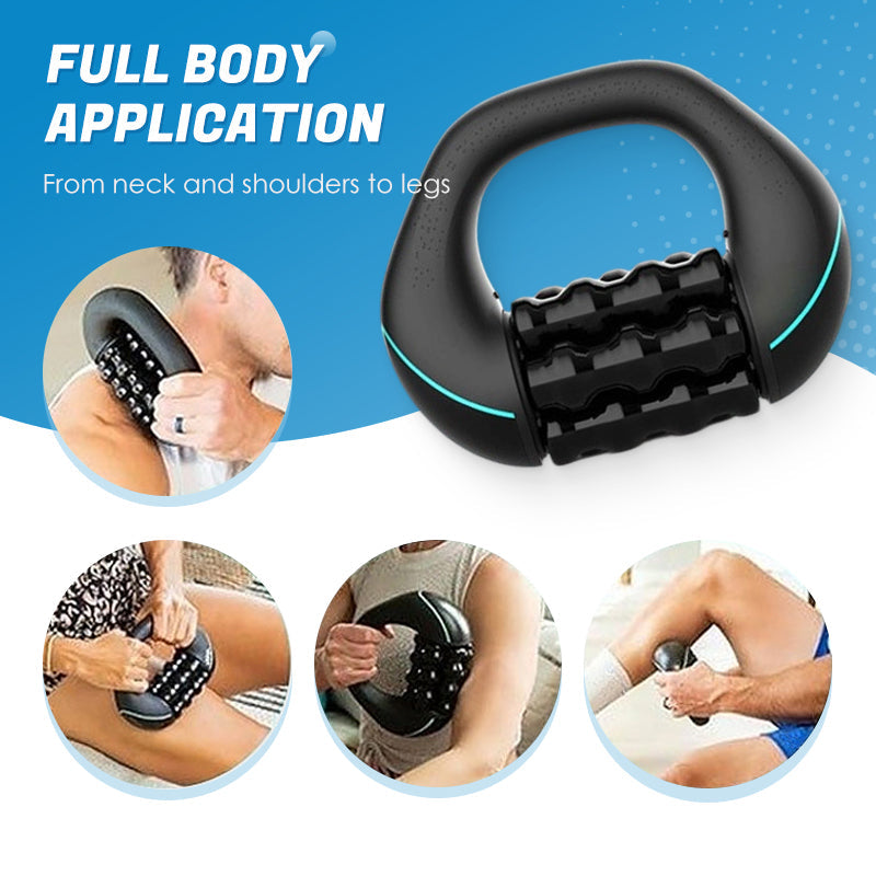 Electric handheld massager with rollers