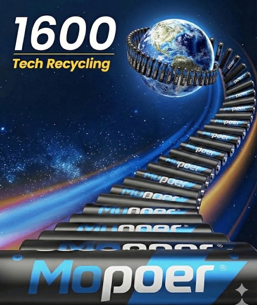 Battery Charger Set with 8 AA Rechargeable Batteries – 2.5-Hour Fast Charger (Compatible with AA & AAA)