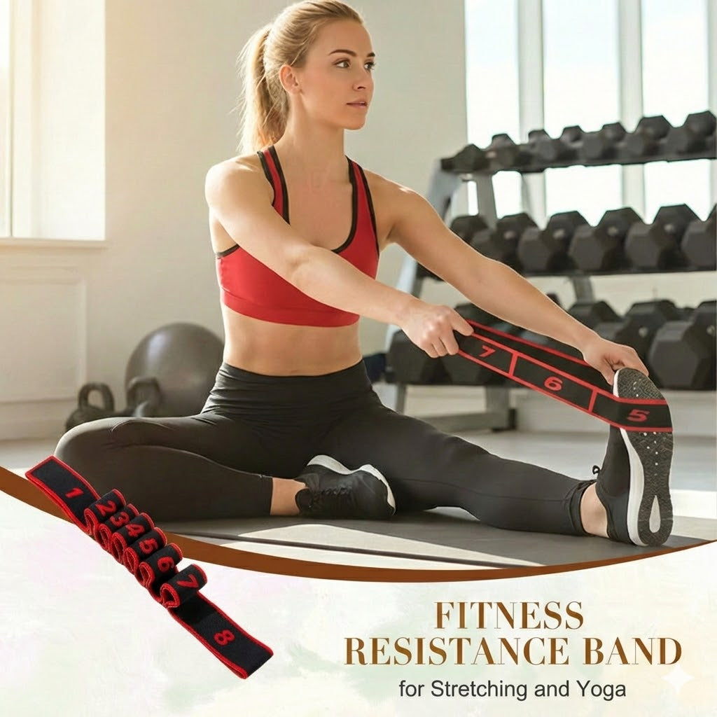 Long Resistance Band – Yoga Elastic for Pilates & Stretching (Fitness Band)
