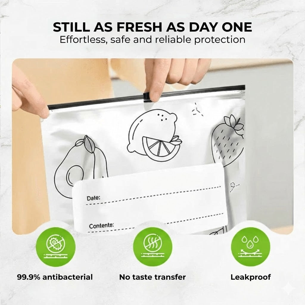 30 Pcs Reusable Aluminum Foil Resealable Storage Bags