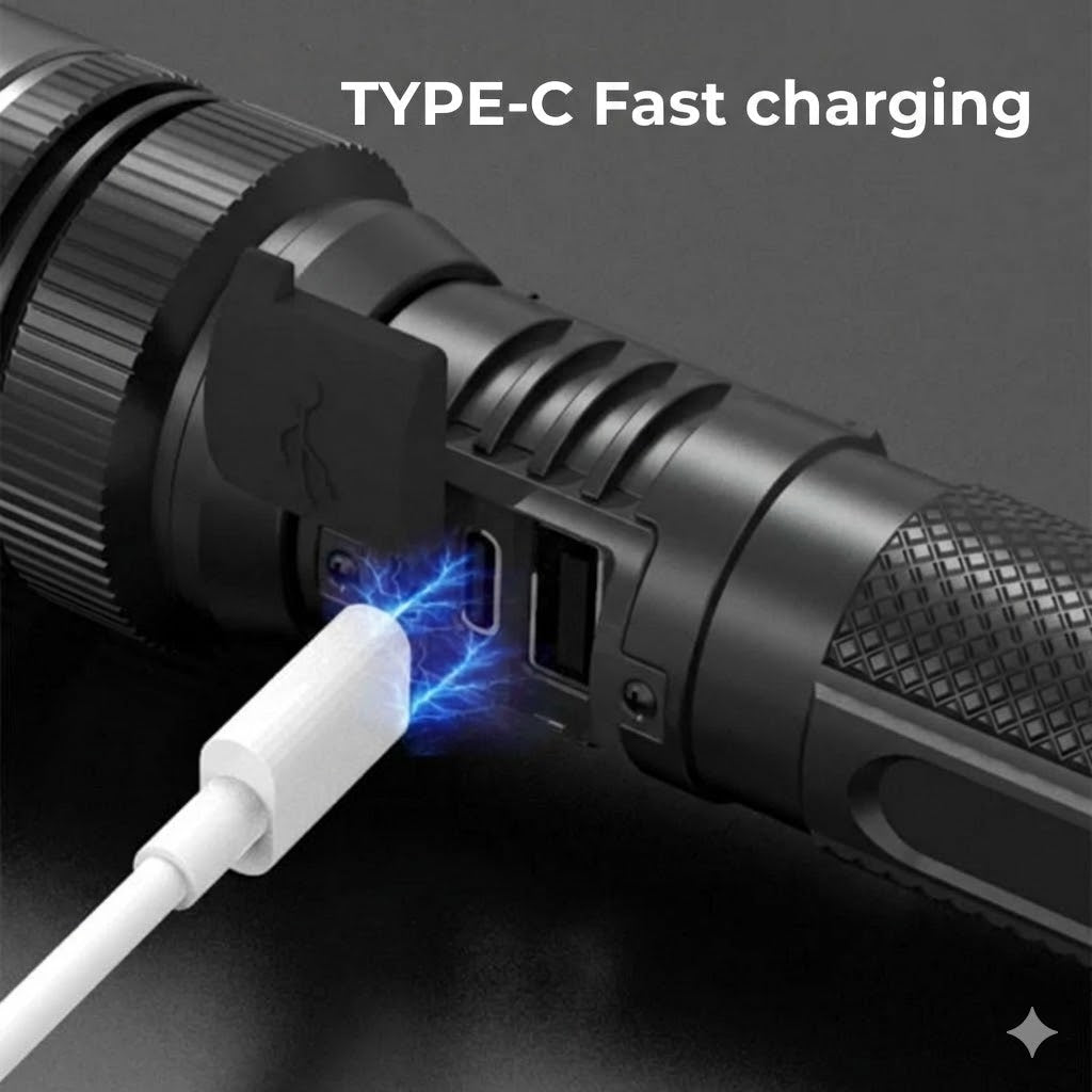 Tactical Flashlight with Power Bank