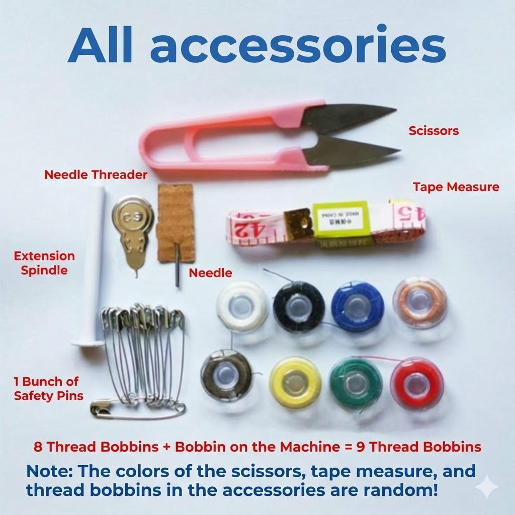 Mini Handheld Sewing Machine Set – Wireless & Portable – For Quick Repairs – Includes Accessories – White