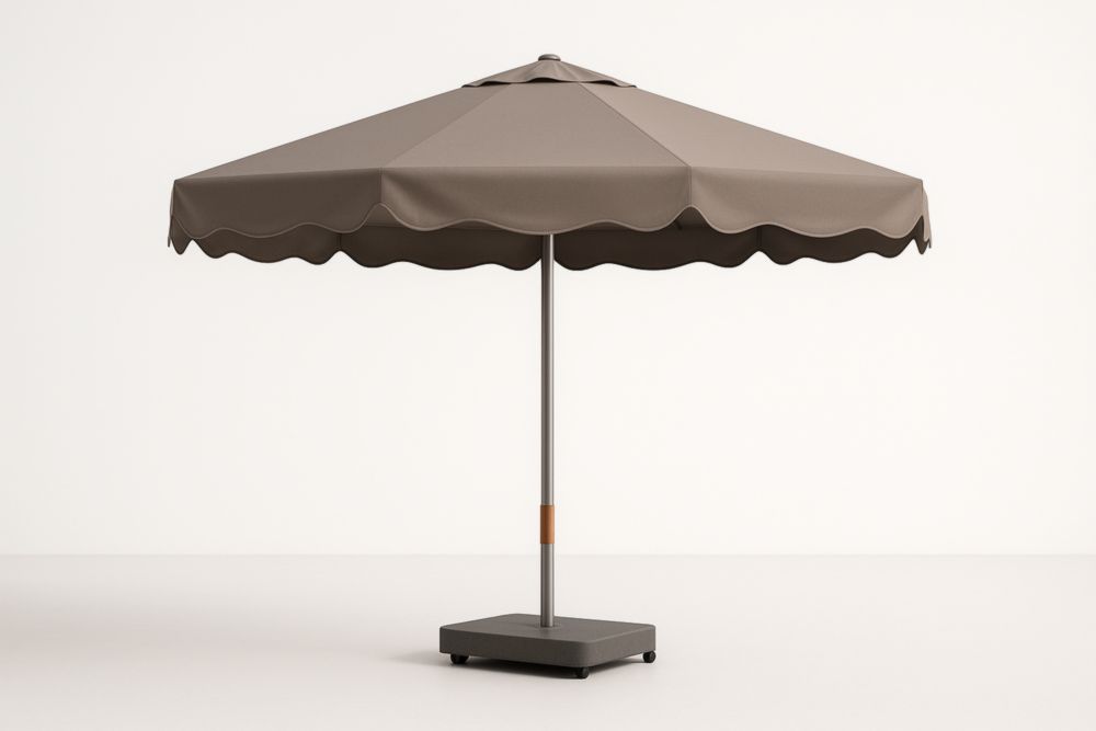 Ombrellone da Giardino 3m Poliestere Alluminio Marrone-Decorlivingx