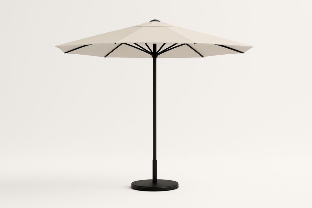 Ombrellone da Giardino Rotondo in Tessuto Poliestere e Alluminio-Decorlivingx