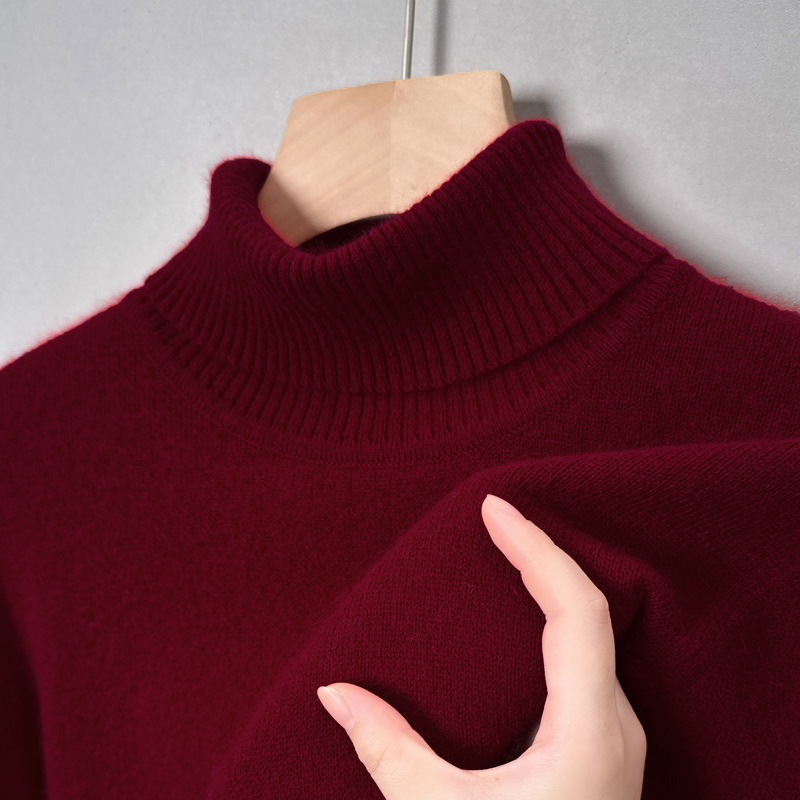 2025 Men's Autumn and Winter New Business Casual Cashmere Turtleneck Sweater