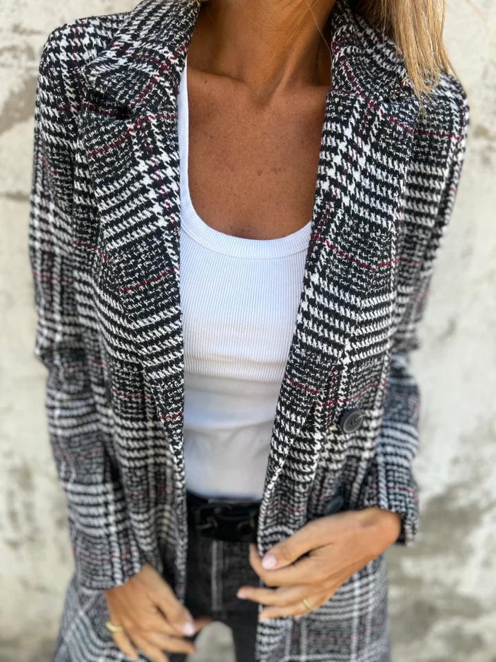 CLEARANCE SALE🔥 Plaid Lapel Blazer Coat