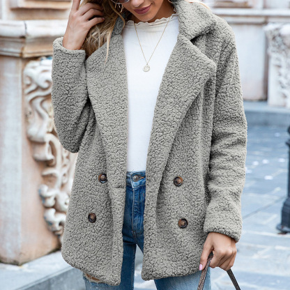 Women's Casual Plush Thickened Coat