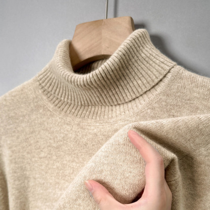 2025 Men's Autumn and Winter New Business Casual Cashmere Turtleneck Sweater