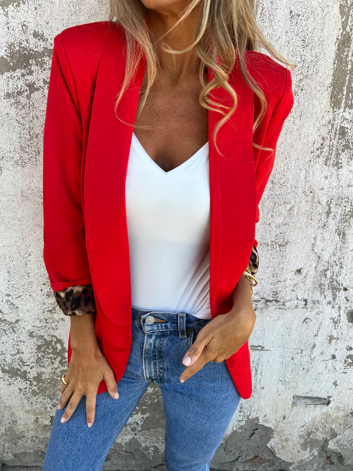 CLEARANCE SALE🔥Leopard Lined Blazer