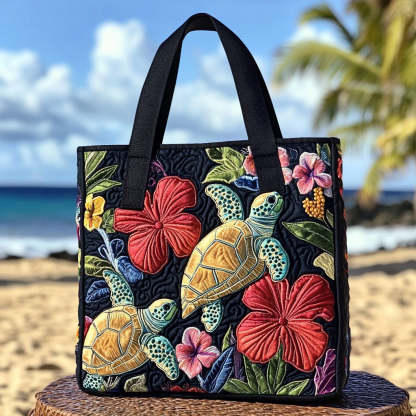 Turtle Quilted Tote Bag NCU0VT203