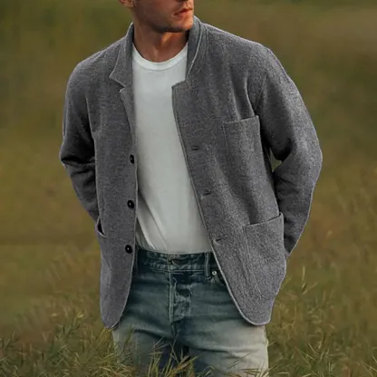 CLEARANCE SALE🔥 Men's Solid Color Fashion Jacket Coat Casual Jacket Coat