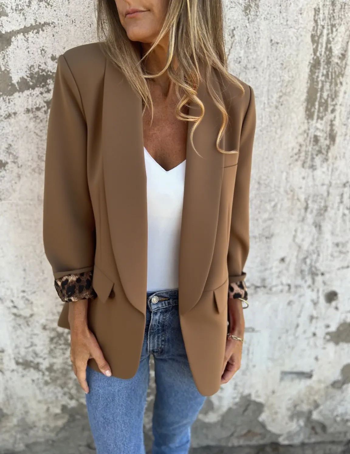 CLEARANCE SALE🔥Leopard Lined Blazer