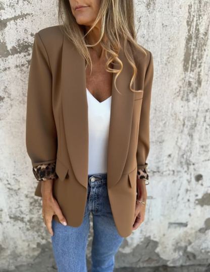 CLEARANCE SALE🔥Leopard Lined Blazer