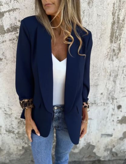 CLEARANCE SALE🔥Leopard Lined Blazer