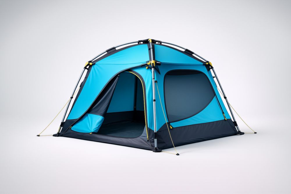 Tenda da Campeggio per 4 Persone in Poliestere Blu-Zoranivo