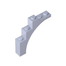 Arche en briques 1 x 5 x 4 [Courbe irrégulière, supports croisés surélevés sur la face inférieure]-BricksBulk.Fr