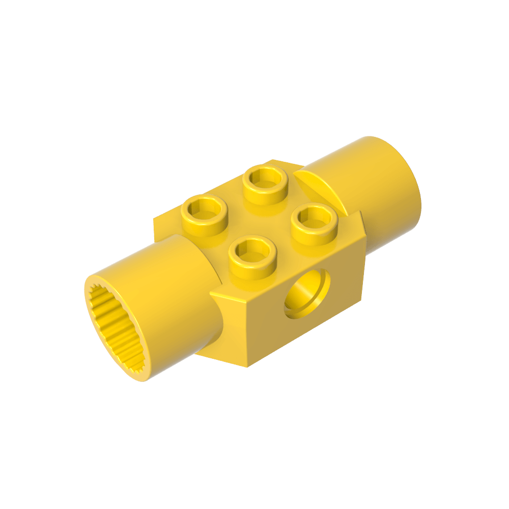 Brique Technic spéciale 2 x 2 avec trou pour goupille, avec 2 articulations rotatives-MyGobricksFr