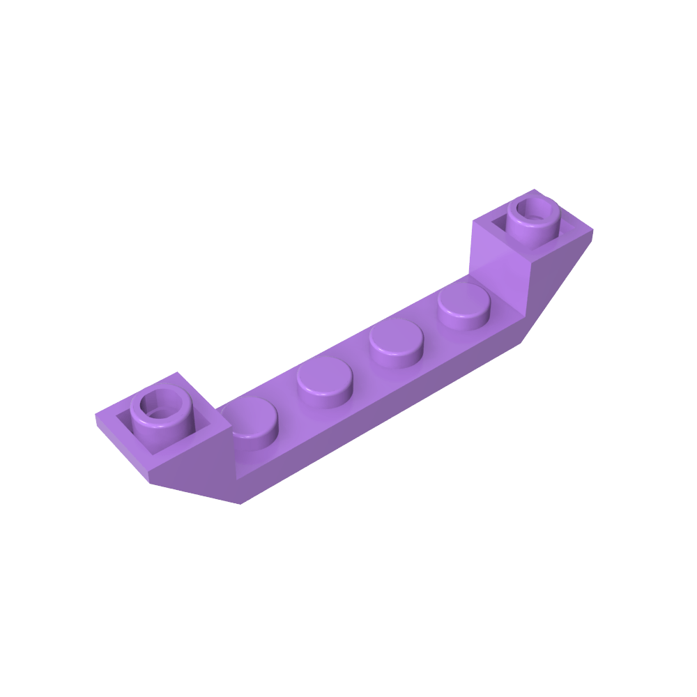 Pente inversée 45° 6 x 1 Double avec découpe 1 x 4-MyGobricksFr