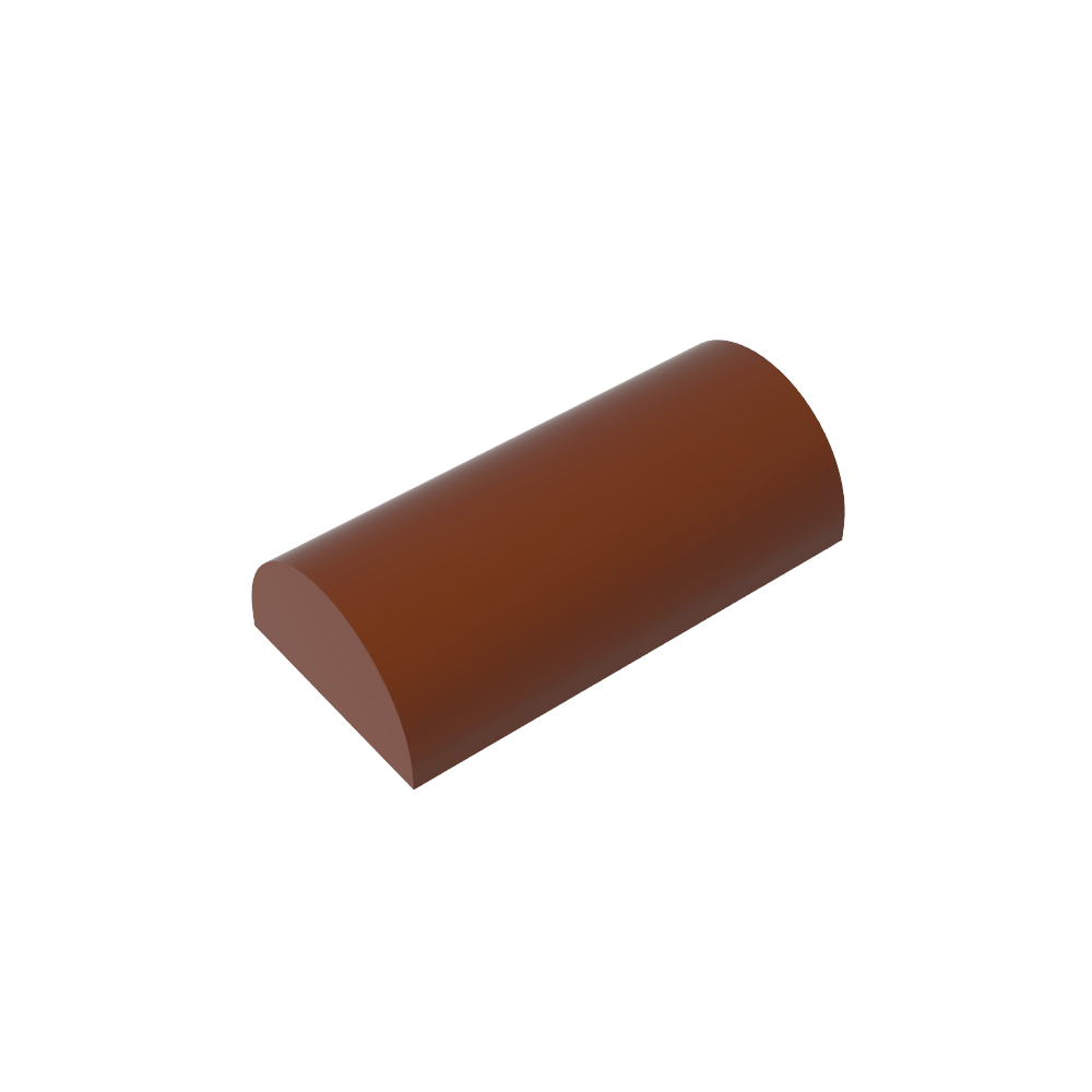Brique cintrée 2 x 4 sans montants, dessus incurvé-MyGobricksFr
