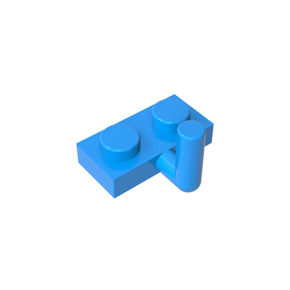 Plaque spéciale 1 x 2 avec bras relevé [Bras horizontal 6 mm]-MyGobricksFr