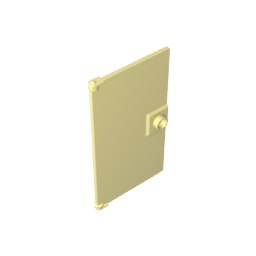 Porte 1 x 4 x 6 lisse avec plinthe à poignée carrée-MyGobricksFr