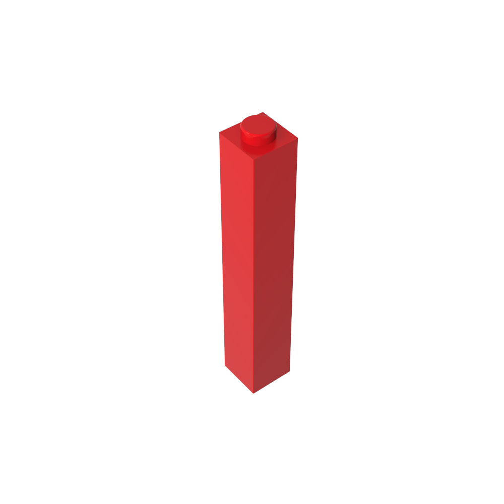Brique 1 x 1 x 5 avec montant ouvert ou creux obturé-MyGobricksFr