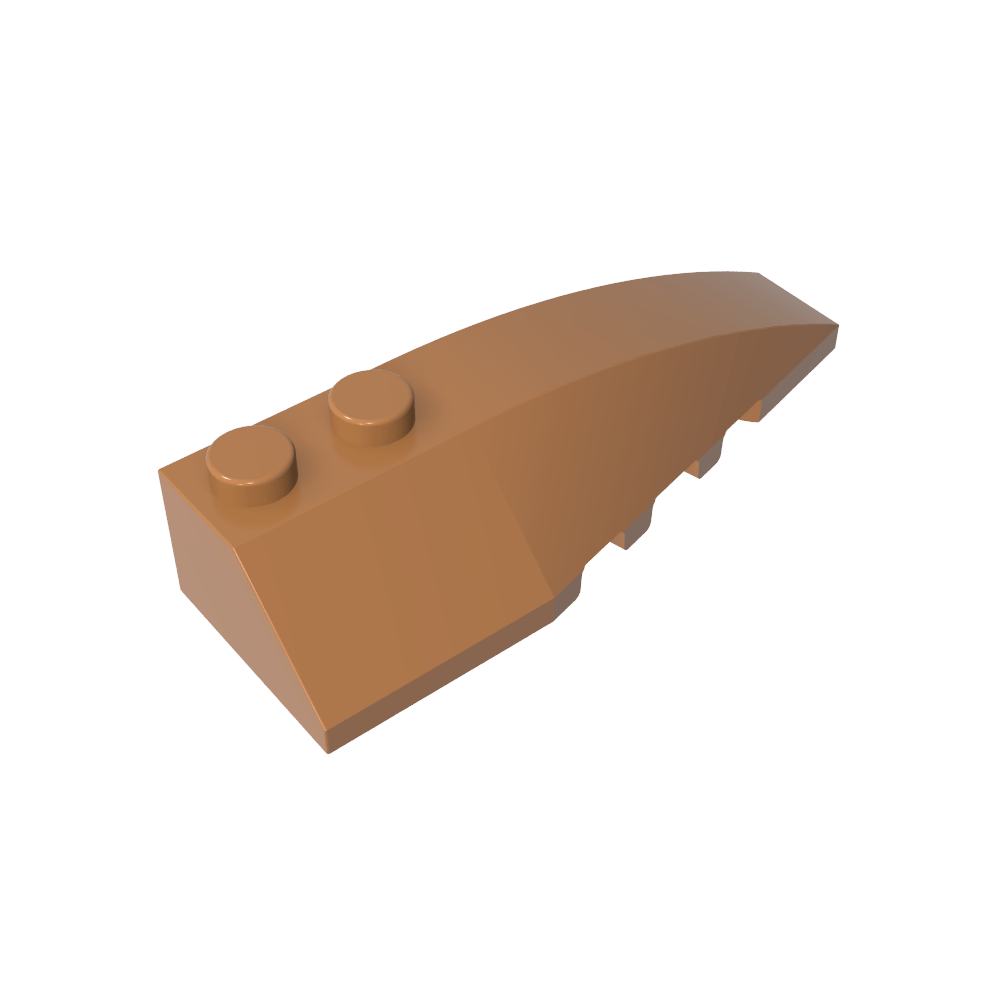 Coin incurvé 6 x 2 Droite-MyGobricksFr