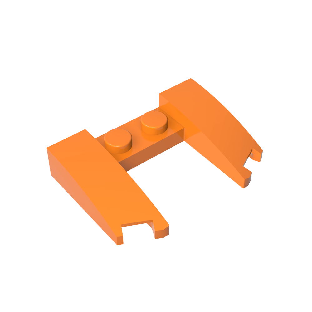 Découpe en forme de coin incurvée 3 x 4 x 2/3-MyGobricksFr