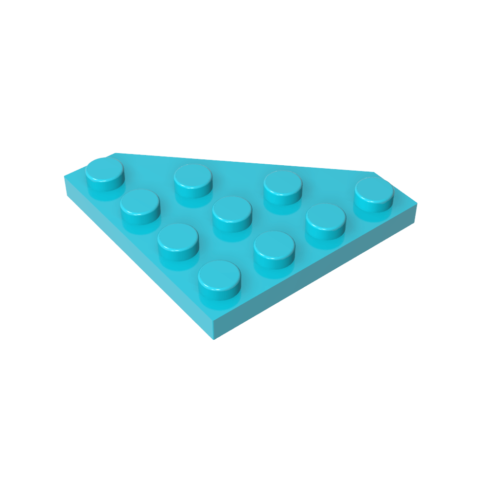 Plaque en coin 4 x 4 Coin coupé-MyGobricksFr