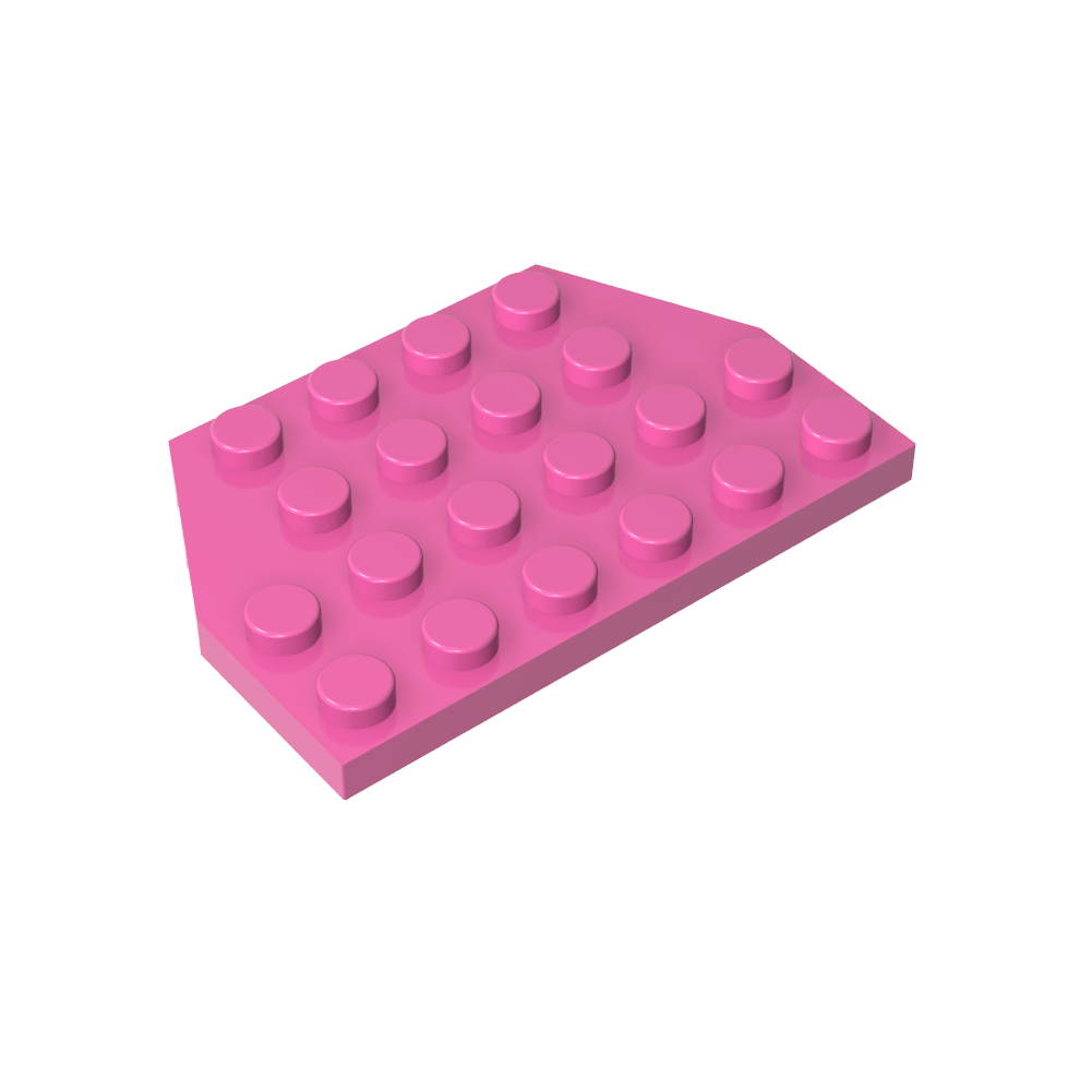 Plaque en coin 4 x 6 Coins coupés-MyGobricksFr