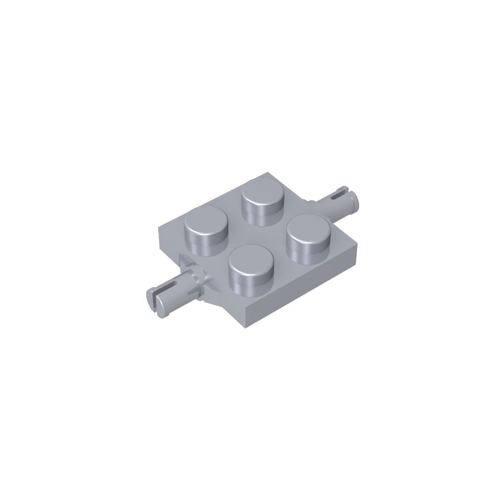 Plaque spéciale 2 x 2 avec supports de roues-MyGobricksFr