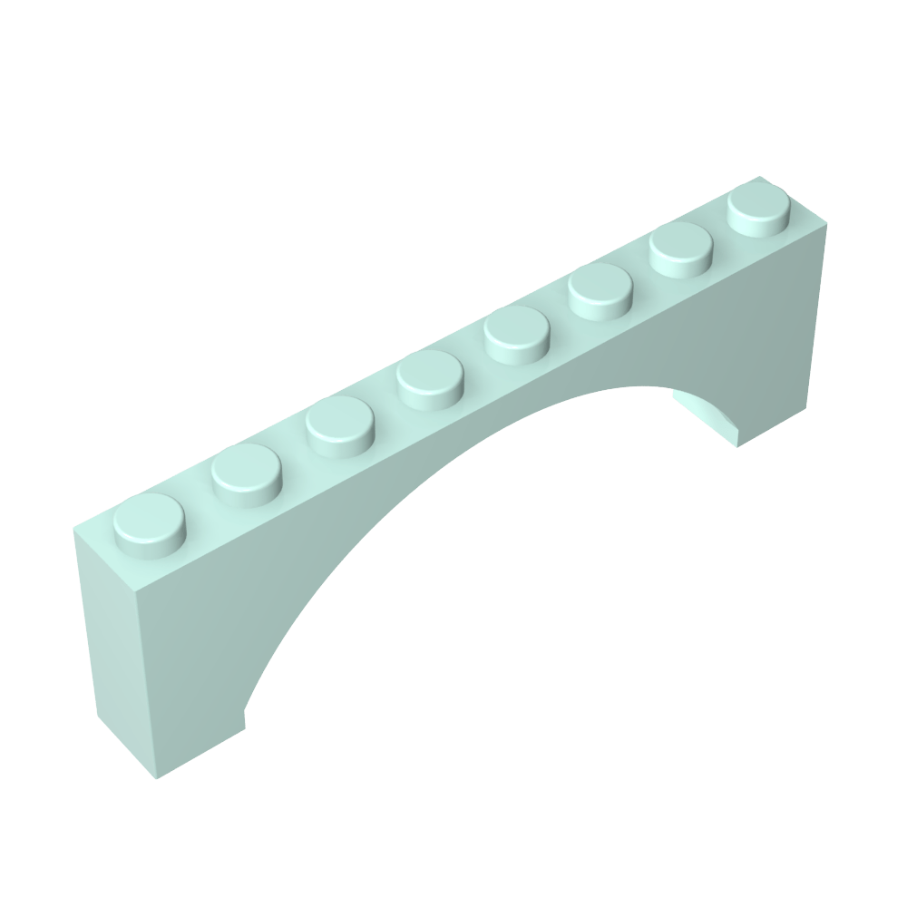 Arche en briques 1 x 8 x 2 surélevée-MyGobricksFr