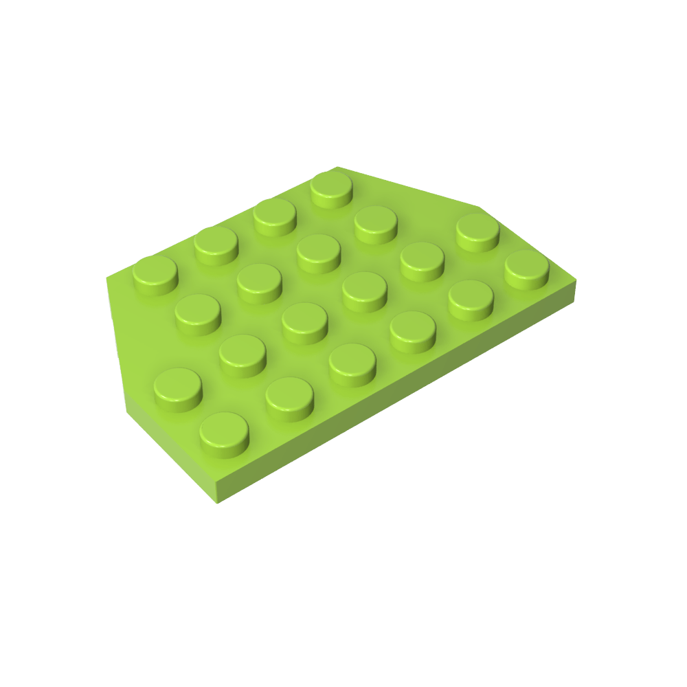 Plaque en coin 4 x 6 Coins coupés-MyGobricksFr