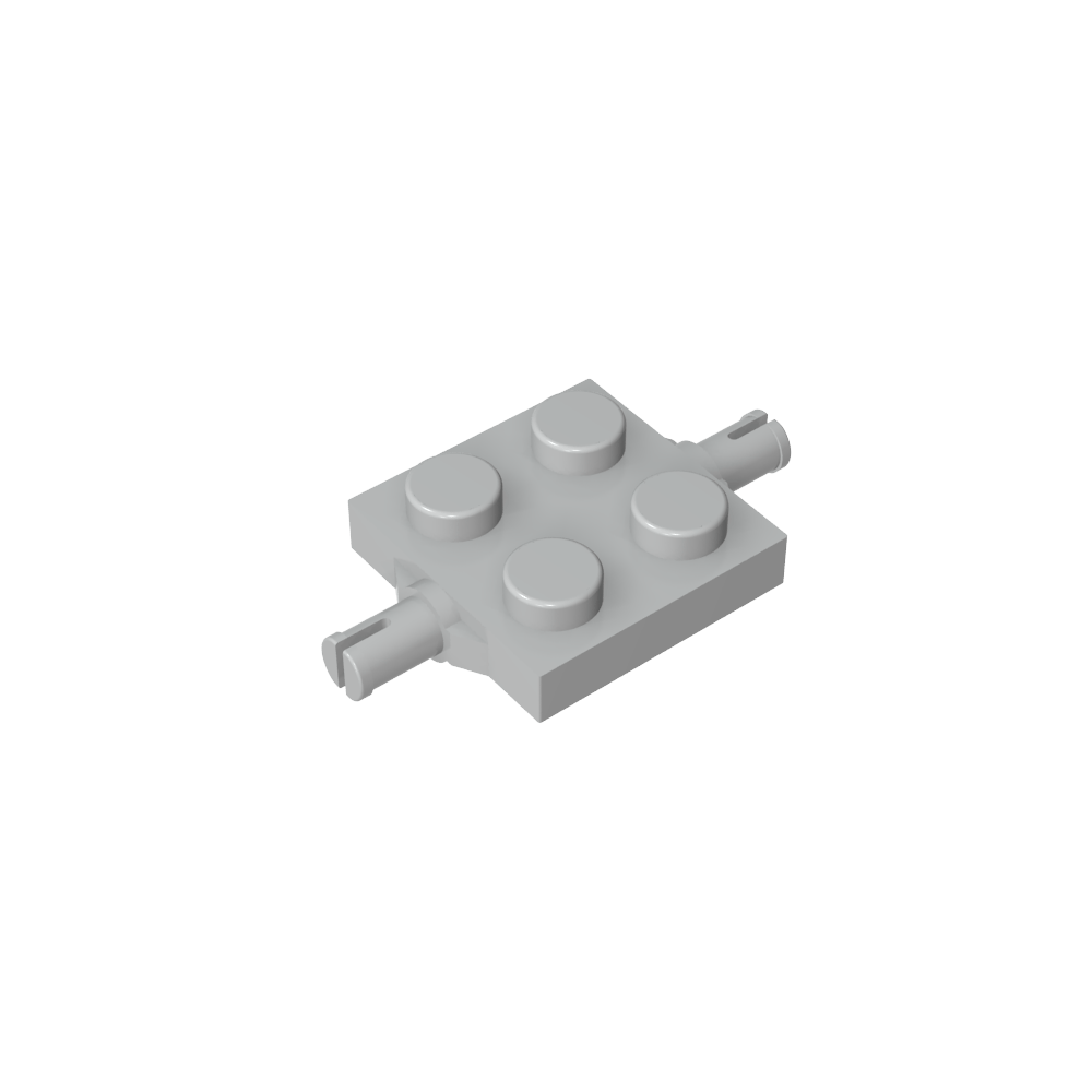 Plaque spéciale 2 x 2 avec supports de roues-MyGobricksFr