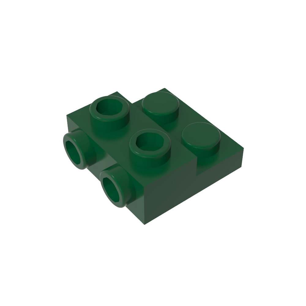 Plaque spéciale 2 x 2 x 0,667 avec deux goujons latéraux et deux goujons en relief-MyGobricksFr