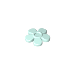 Fleur accessoire pour cheveux avec 5 pétales lisses et épingle-MyGobricksFr