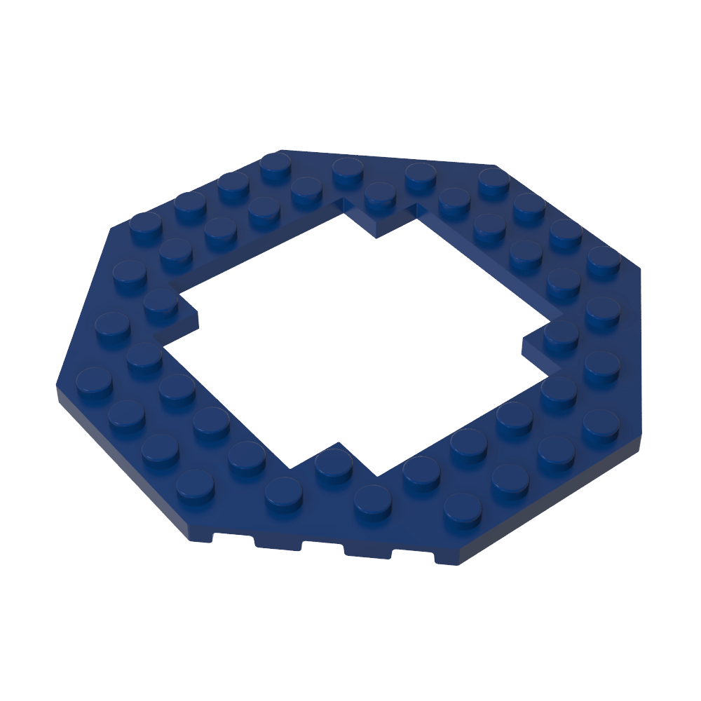Assiette spéciale 10 x 10 octogonale à centre ouvert-MyGobricksFr