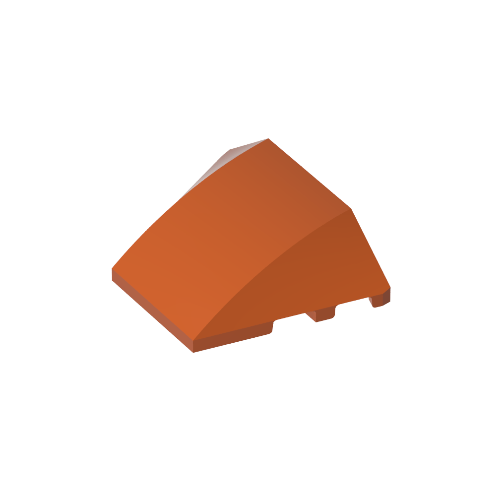 Coin incurvé 4 x 3 sans montants [Lisse]-MyGobricksFr